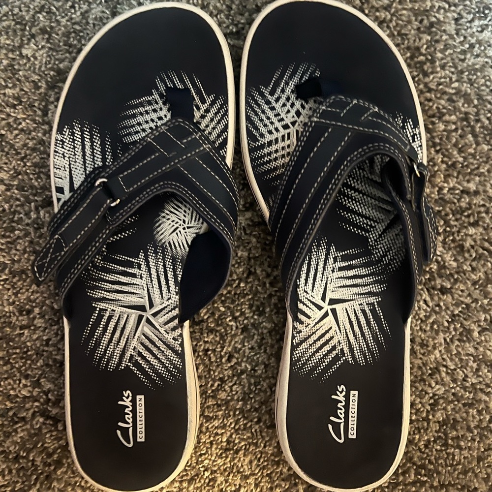 Clarks Navy sandals